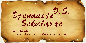 Đenadije Šekularac vizit kartica